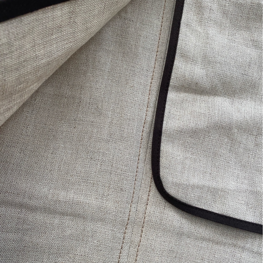 LOFT Ann Taylor LINEN Safari Blazer Size 8 Tan wBelt like new - Picture 8 of 13